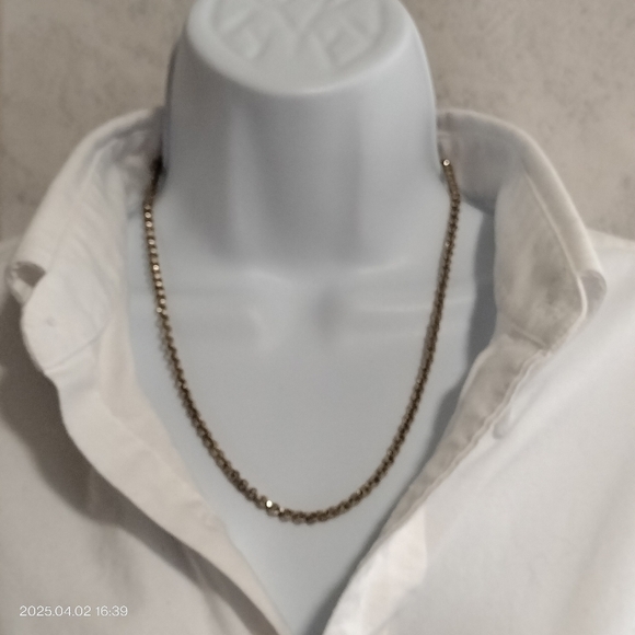 Heidi Klum Gold Tone Link Chain 20" Necklace Minimalist Feminine Classic - Picture 2 of 7